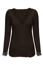 Cashmere Top Lou Lou Donkerbruin - 9003 Top - Est Voilà
