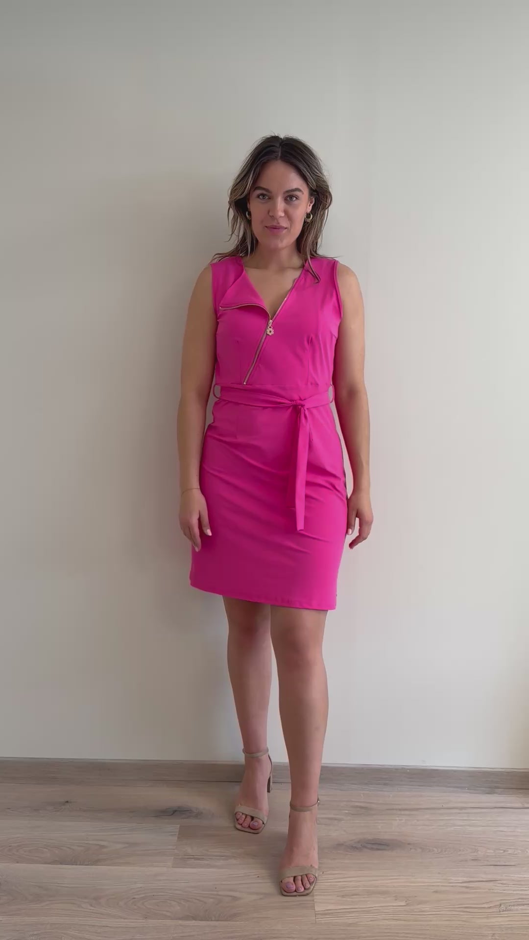 Triple Nine - Travel Jurk Rosalie Fuchsia - 51820